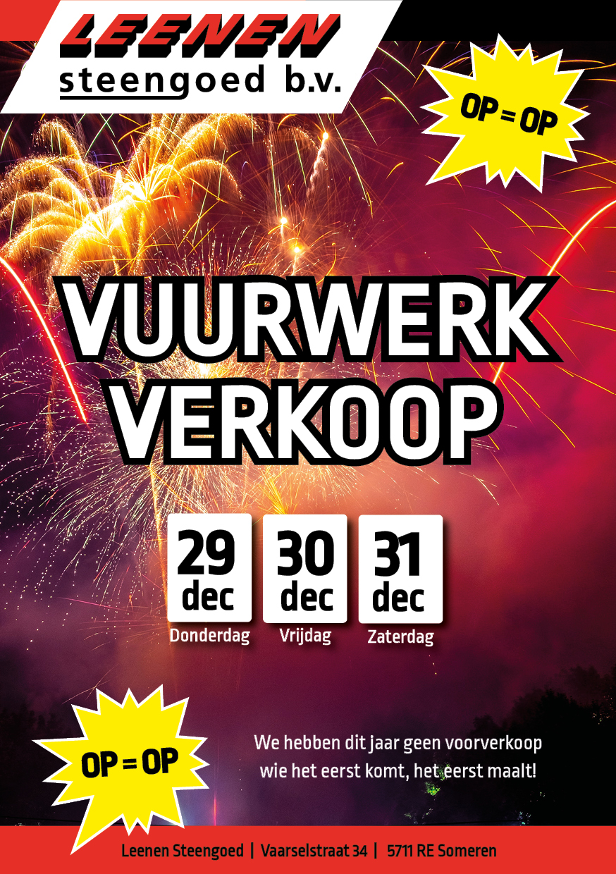 Leenen Steengoed vuurwerk